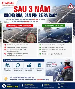 Sau 3 năm không rửa, dàn pin sẽ ra sao?